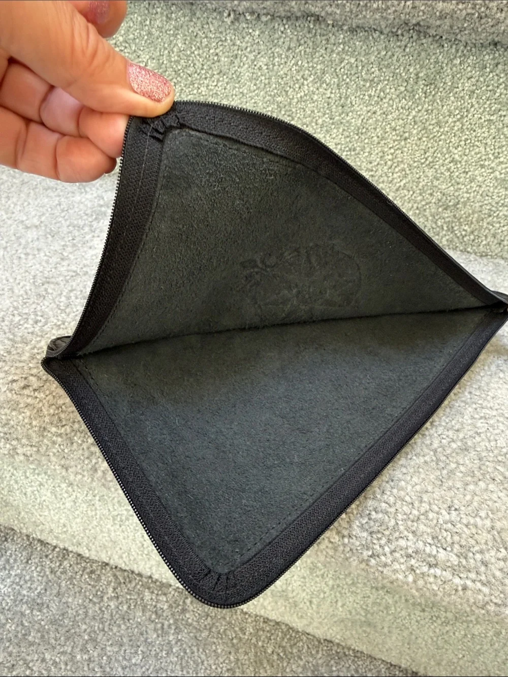 New Levenger Black Leather Zip Case
